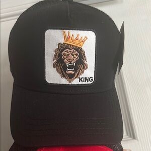 Black King Lion Embroidered Cap